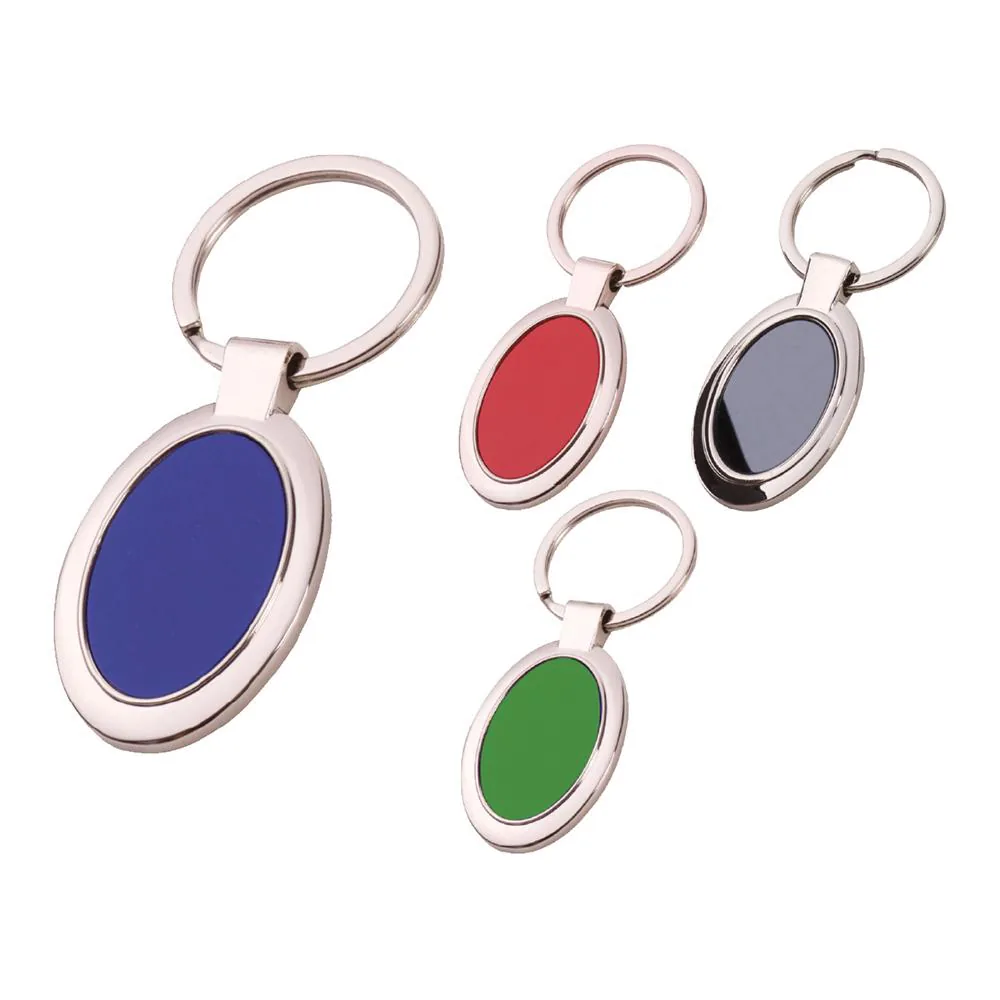Llavero metálico oval de colores – 5150