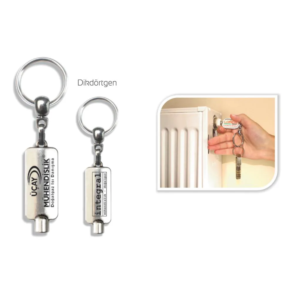 Antique Rectangular Metal Radiator Bleed Keychain – 5246