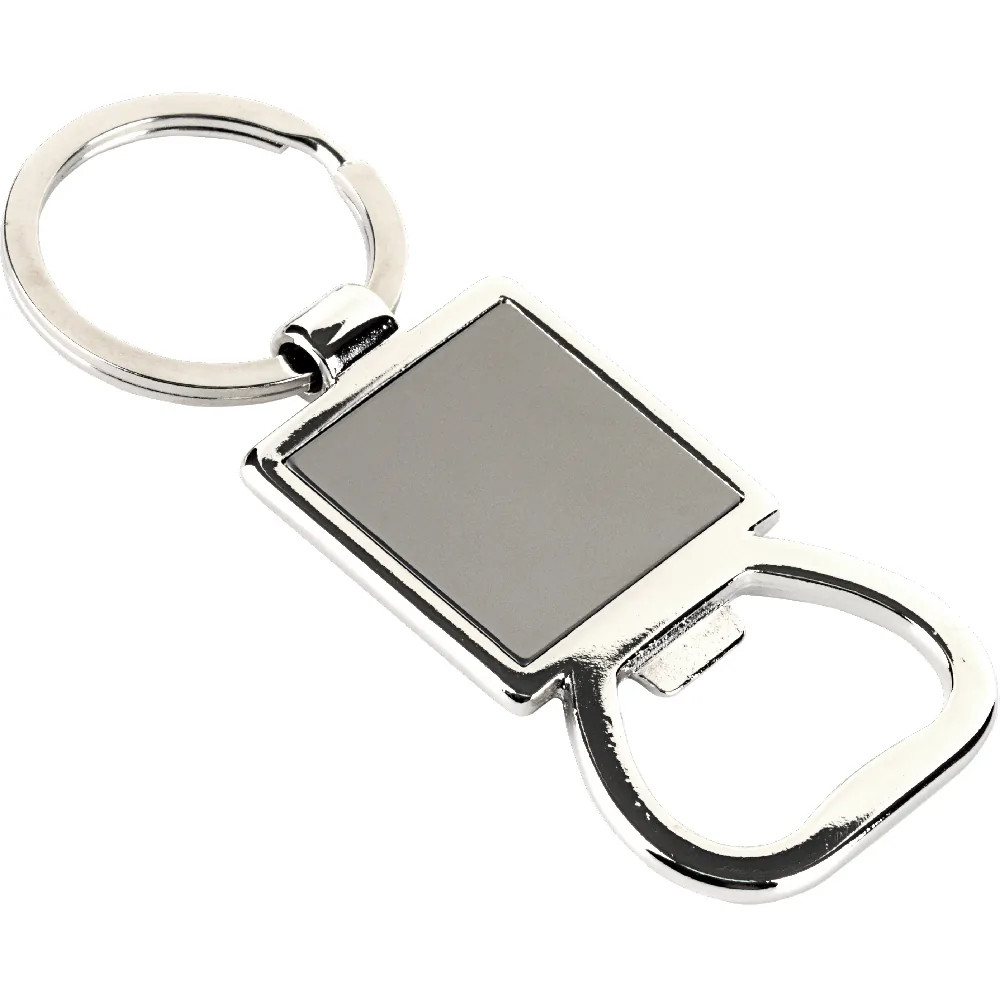 Rectangular Plate Bottle Opener Keychain – 5130