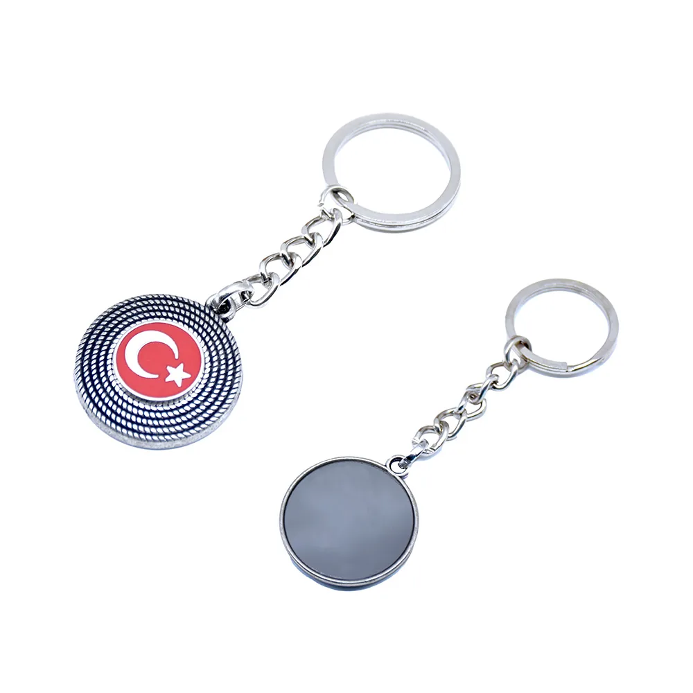 Ay Yıldızlı Yuvarlak Metal Anahtarlık – 5100