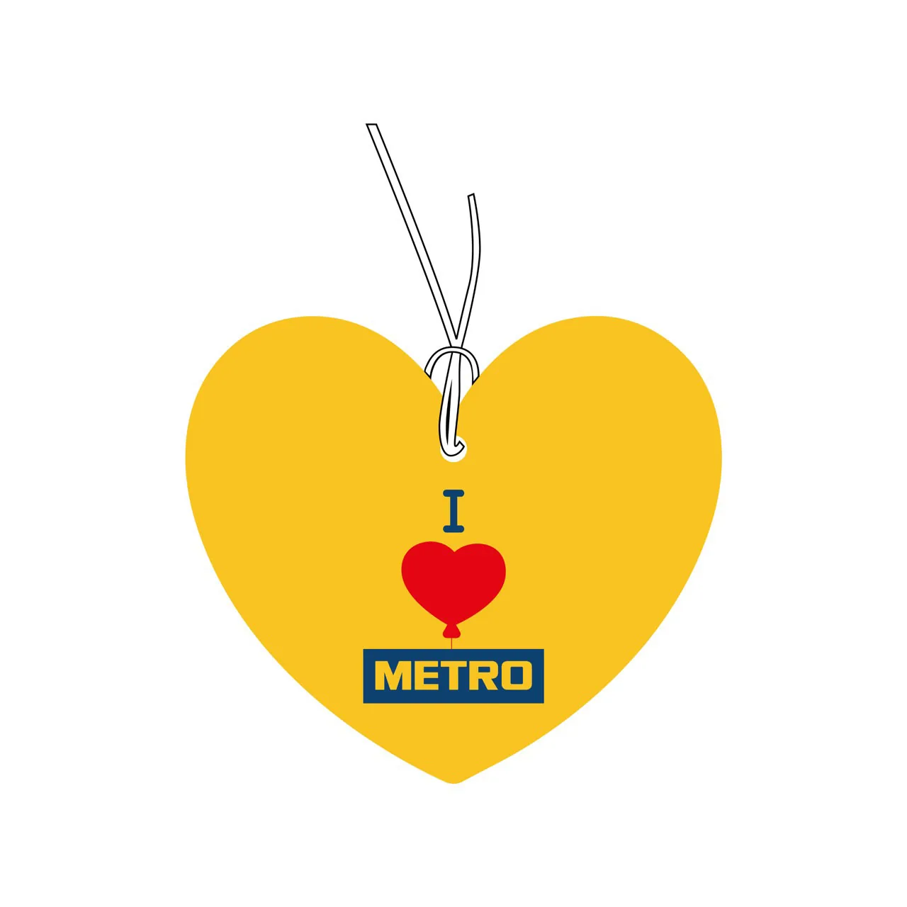 Yellow Heart Shaped Hanging Car Air Freshener Model 20