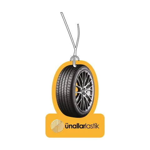 Ambientador colgante amarillo con neumático – AAF-066