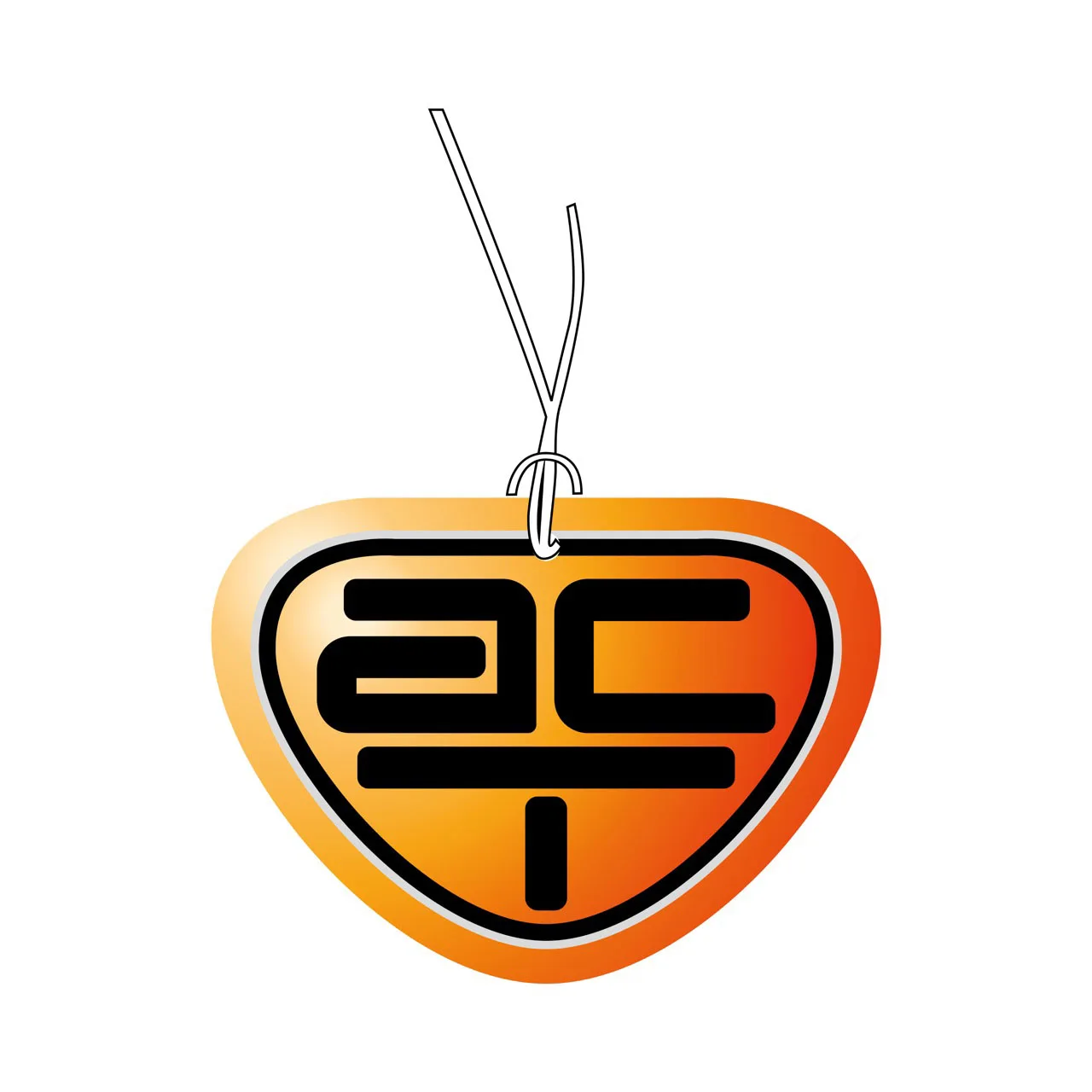 Orange Shield Shaped Hanging Car Air Freshener – AAF-082