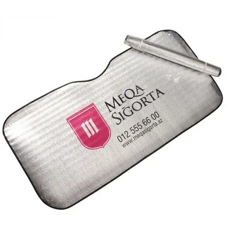 Parasol de Coche con Ribete Negro y Emblema Rosa – 8247
