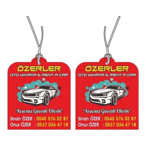 Ambientador Colgante Rojo para Lavado de Autos – AAF-011