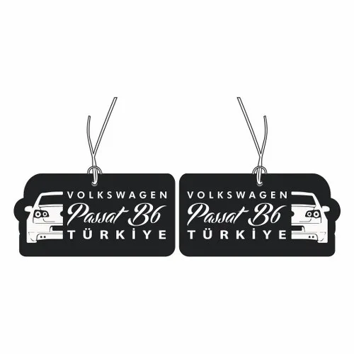B&W Car Silhouette Hanging Air Freshener – AAF-026