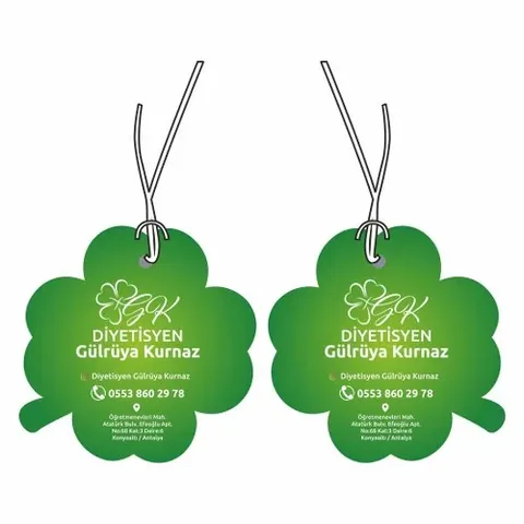 Ambientador colgante verde con forma de trébol – AAF-027