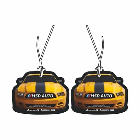 Ambientador colgante frontal deportivo amarillo – AAF-031