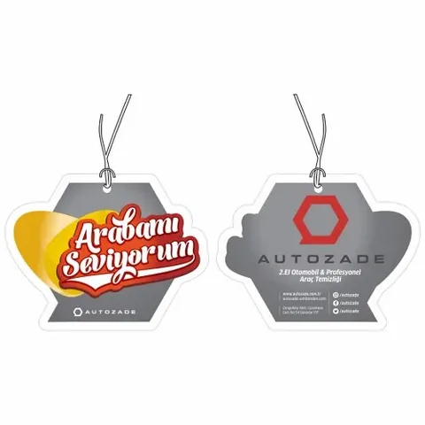 Ambientador colgante gris hexagonal – AAF-040