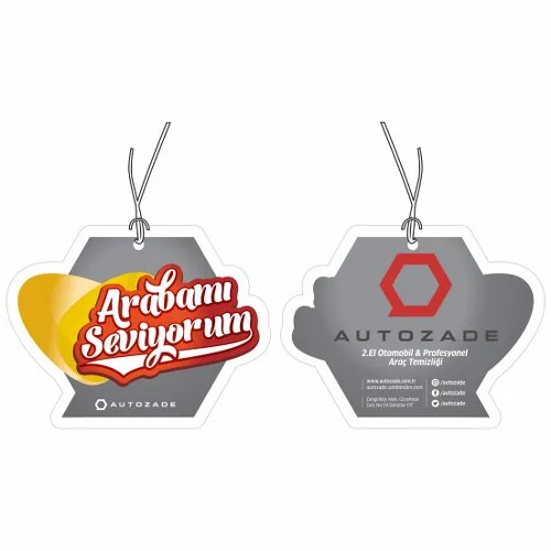 Grauer Sechskant-Hänge-Autoduft – AAF-040