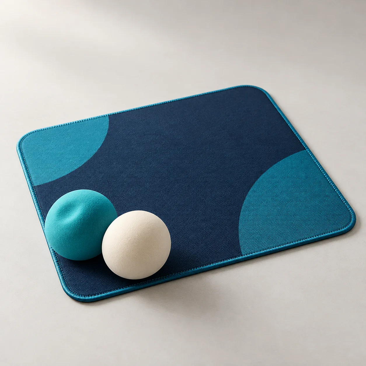 Mauspad und Stressball