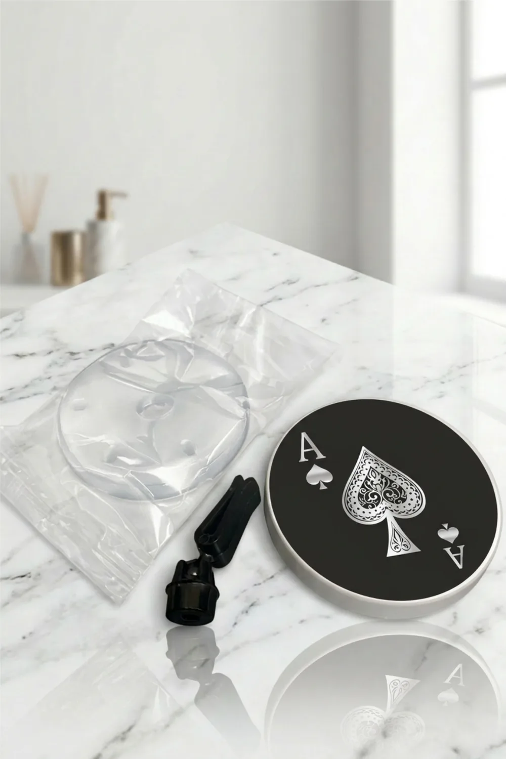Maça Ası Yuvarlak Fan Oto Kokusu