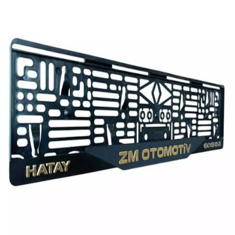 Portamatrículas para Concesionario con Diseño Geométrico