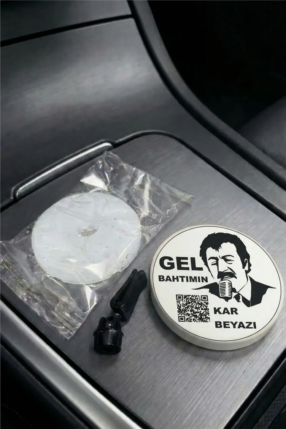 Ambientador de Rejilla Redondo Kar Beyazı