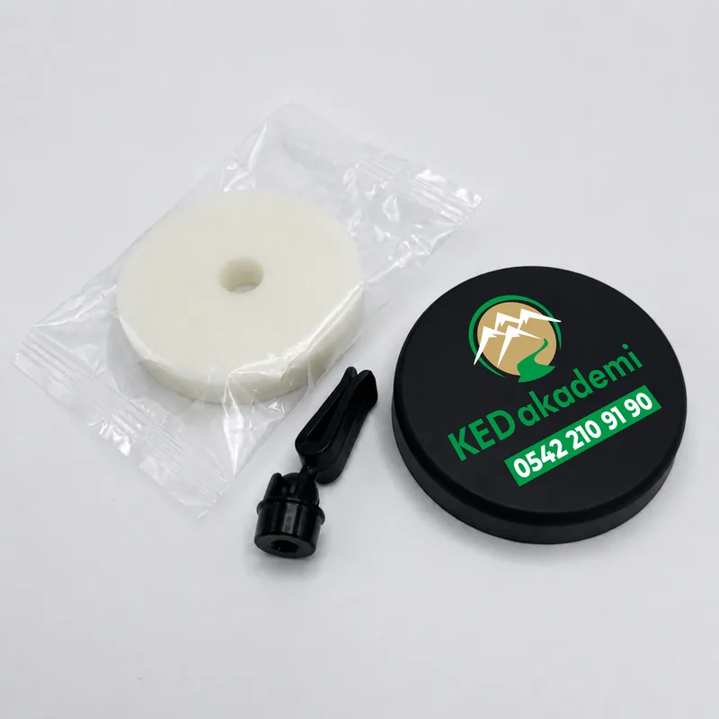 Ambientador de Rejilla Redondo, logo verde – Model 01