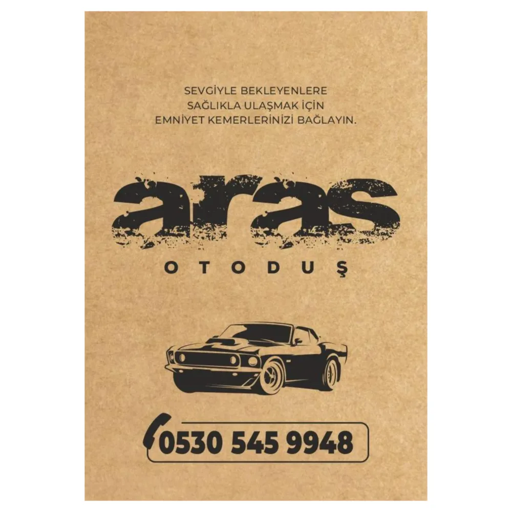 Alfombrilla de Papel para Coche con Coche Retro
